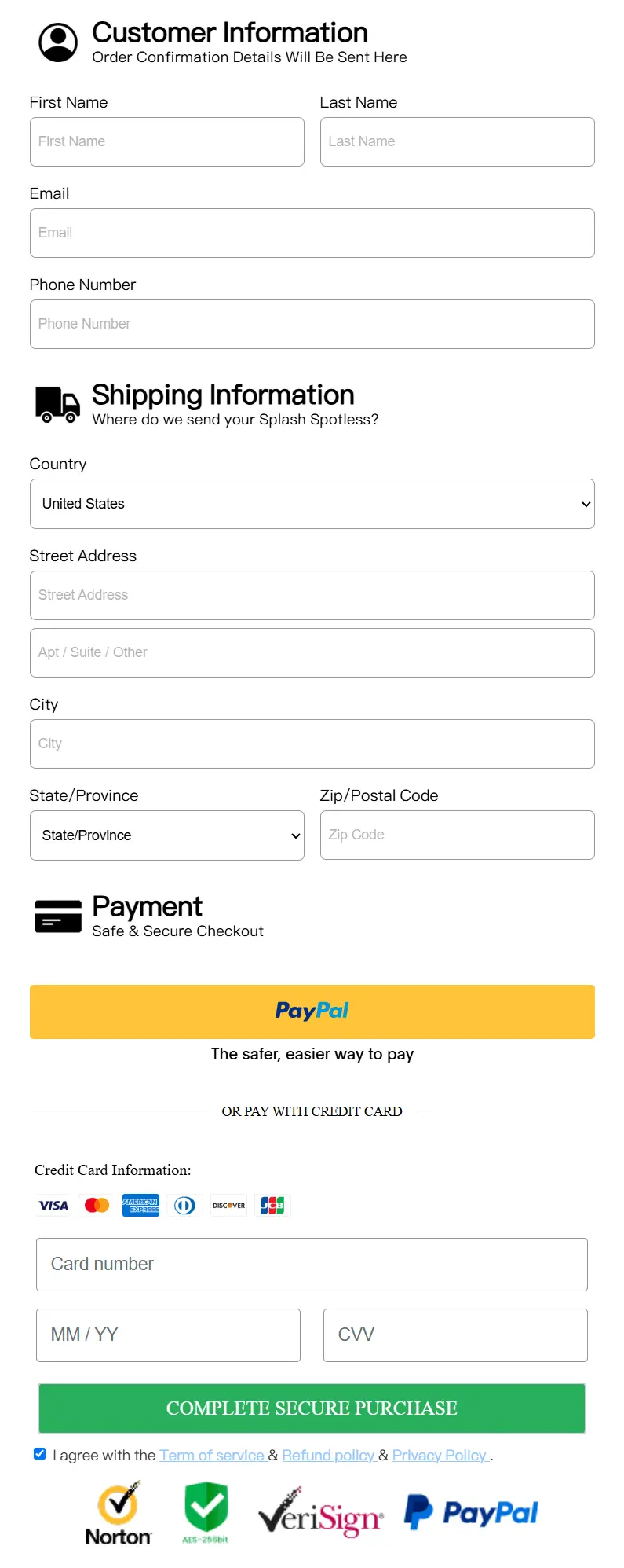 aptofit smartwatch secure checkout page